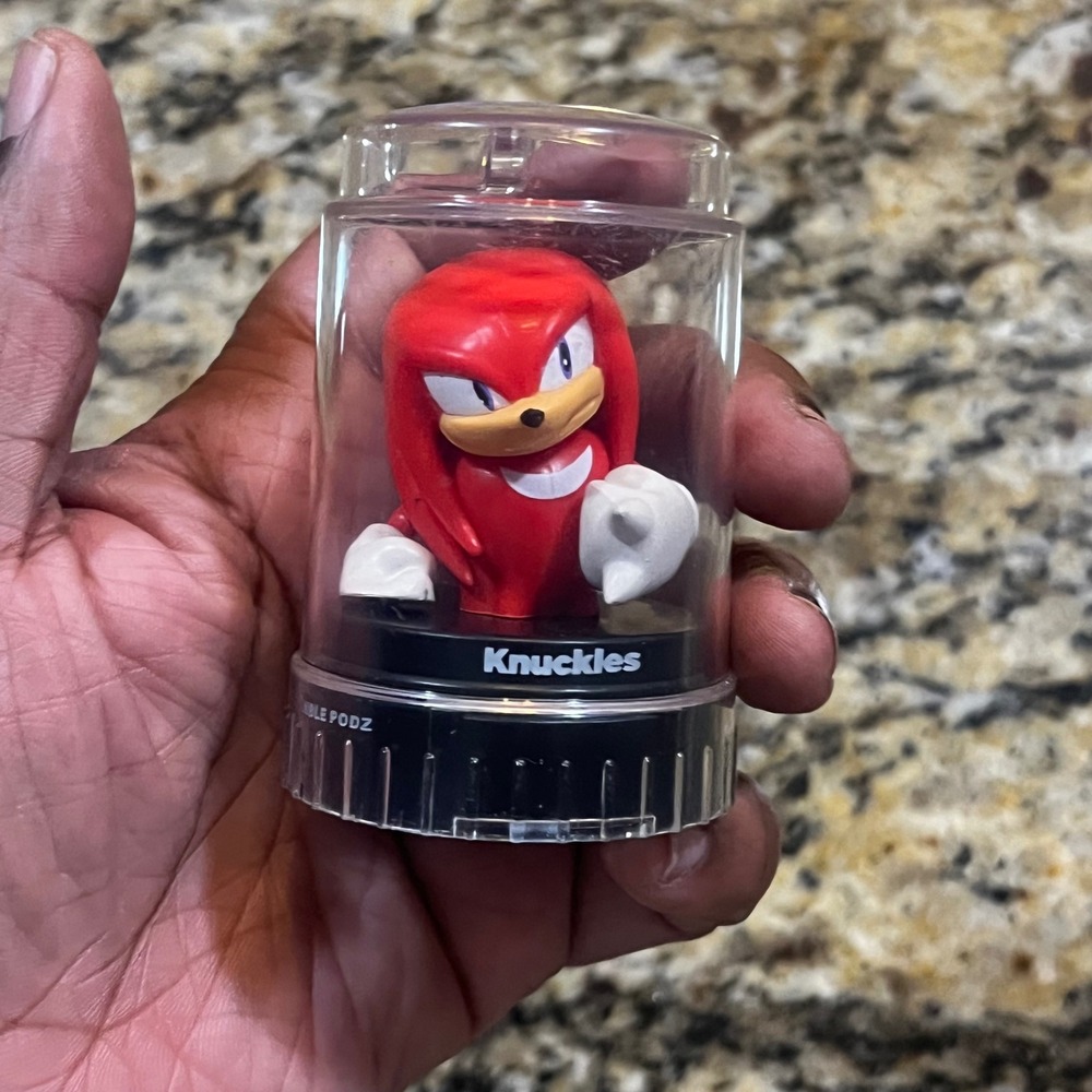 Sonic the Hedgehog Knuckles good2grow PODZ Juice Topper Collectible Figure Red